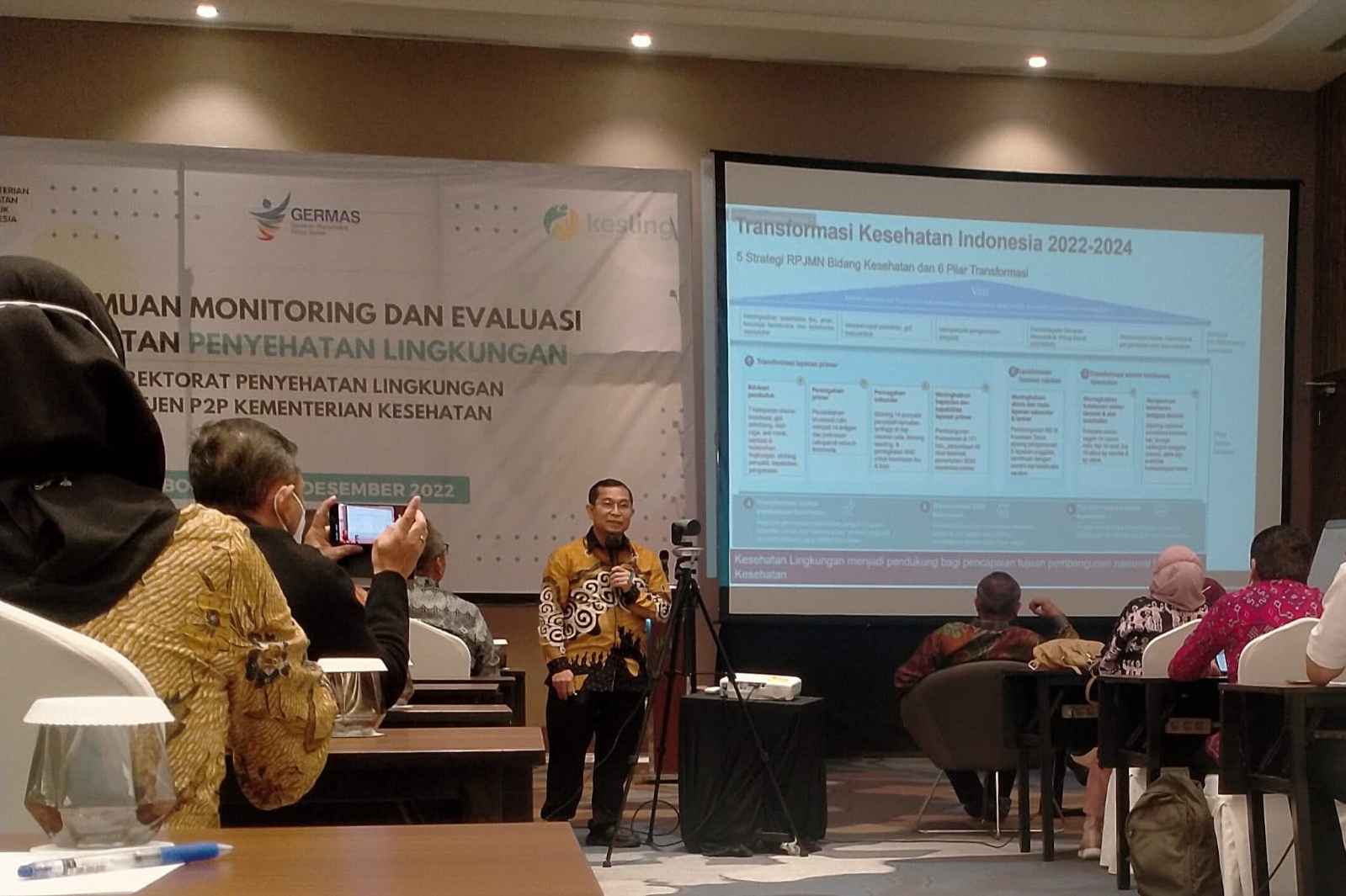 Pertemuan Monitoring dan Evaluasi Kesehatan Lingkungan